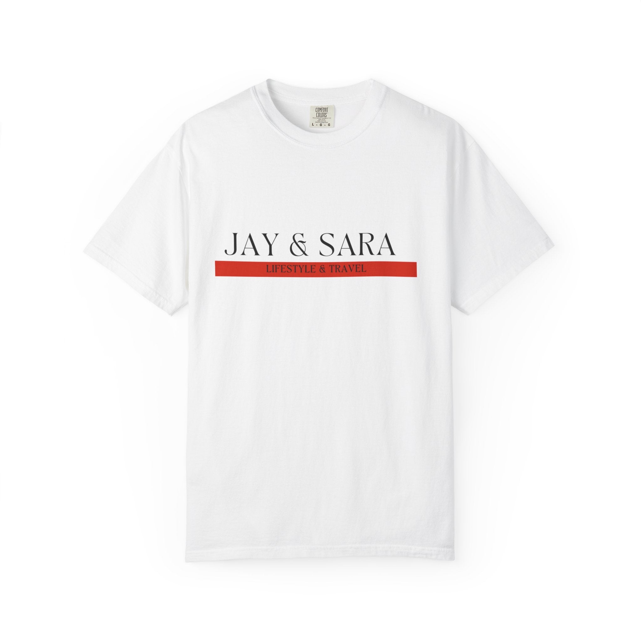 Jay & Sara Couples T-Shirt — Minimalist Name Graphic Tee