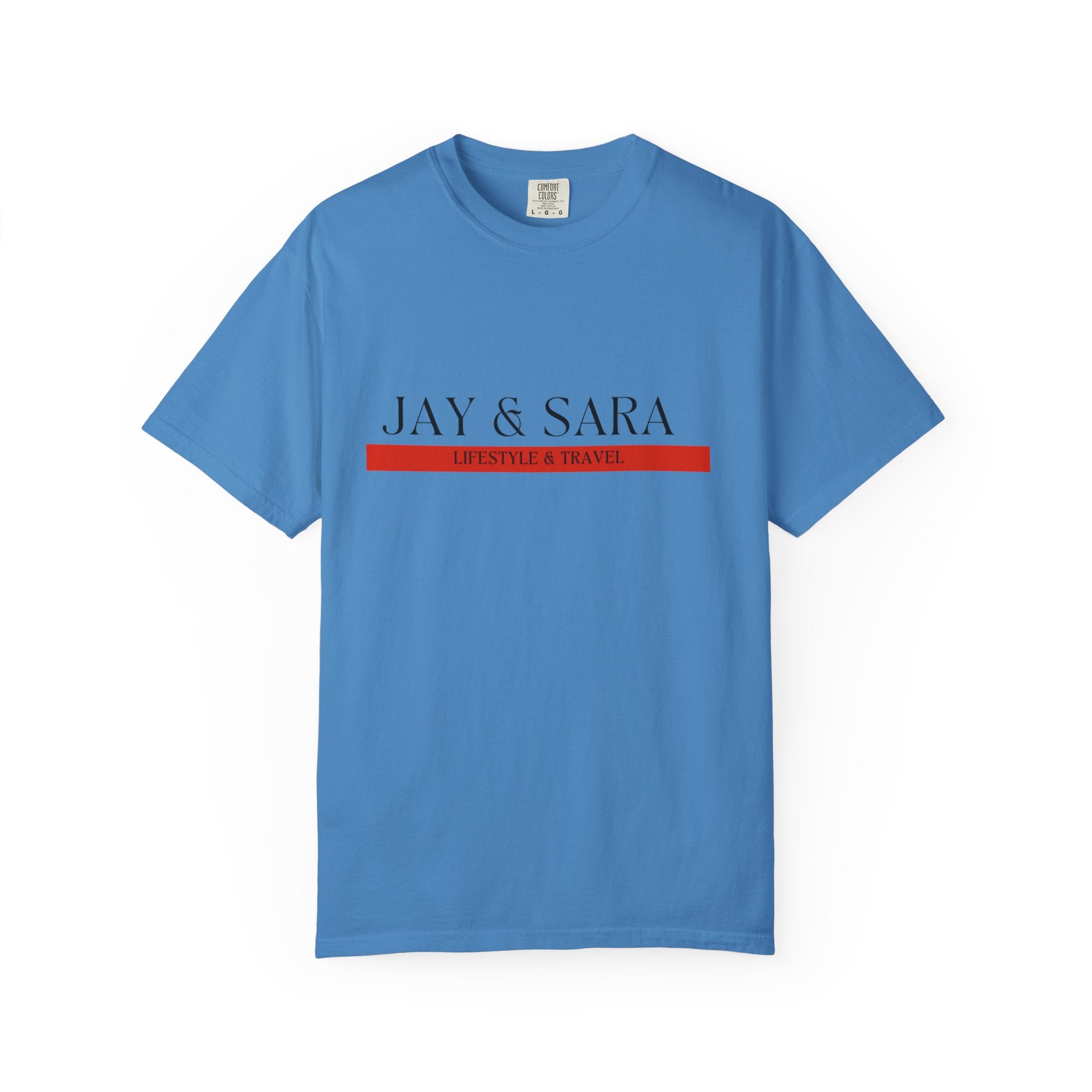 Jay & Sara Couples T-Shirt — Minimalist Name Graphic Tee