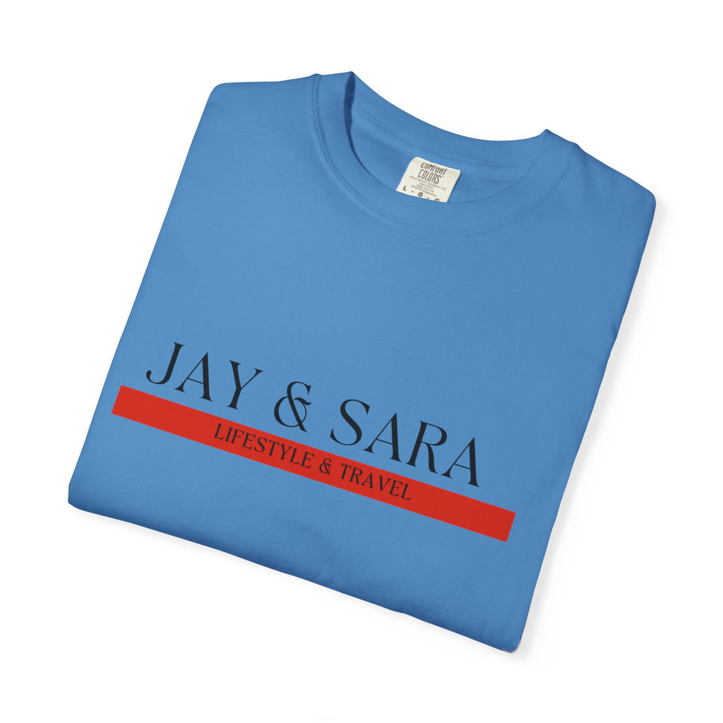 Jay & Sara Couples T-Shirt — Minimalist Name Graphic Tee