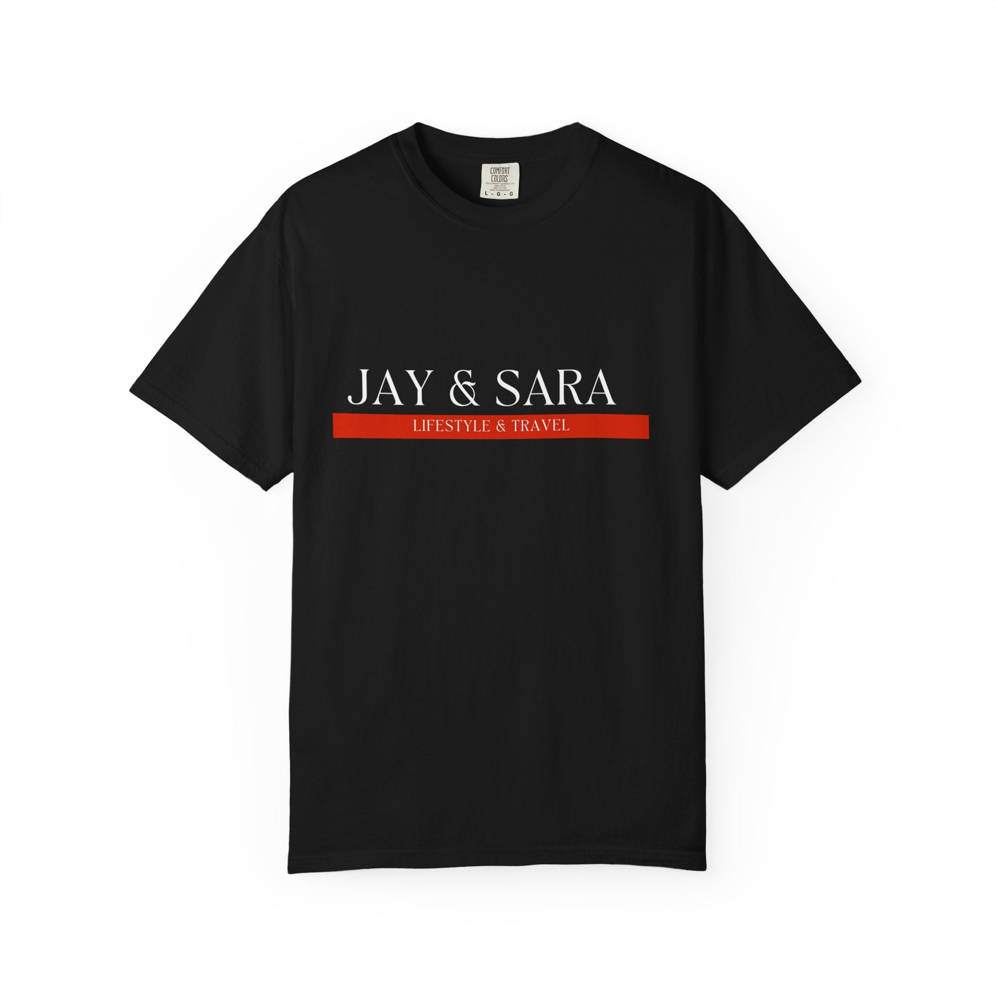 Jay & Sara Couples T-Shirt — Minimalist Name Graphic Tee